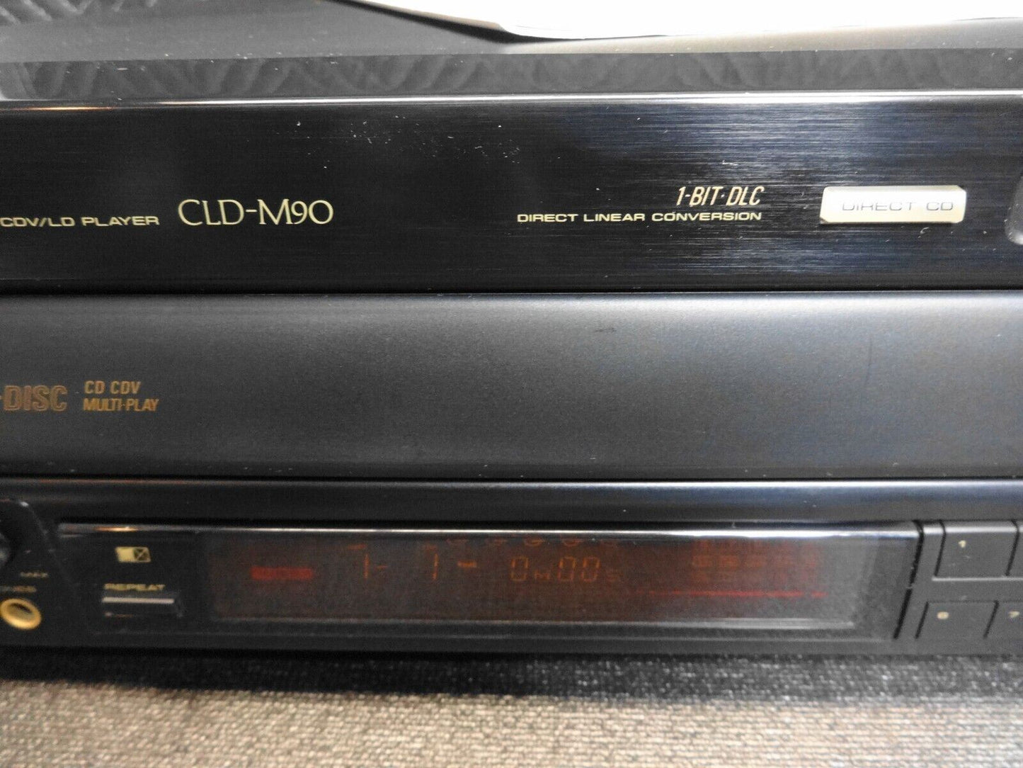 Pioneer CLD-M90 Laserdisc Multi-Play 5 CD CDV/LD Player - Serviced - Works Great