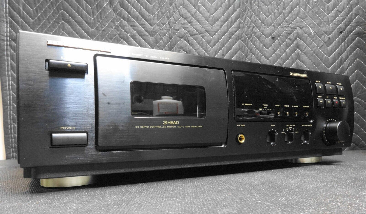 MARANTZ SD-63 Three Head Cassette Tape Deck w/ Remote - DOLBY B-C NR HX PRO