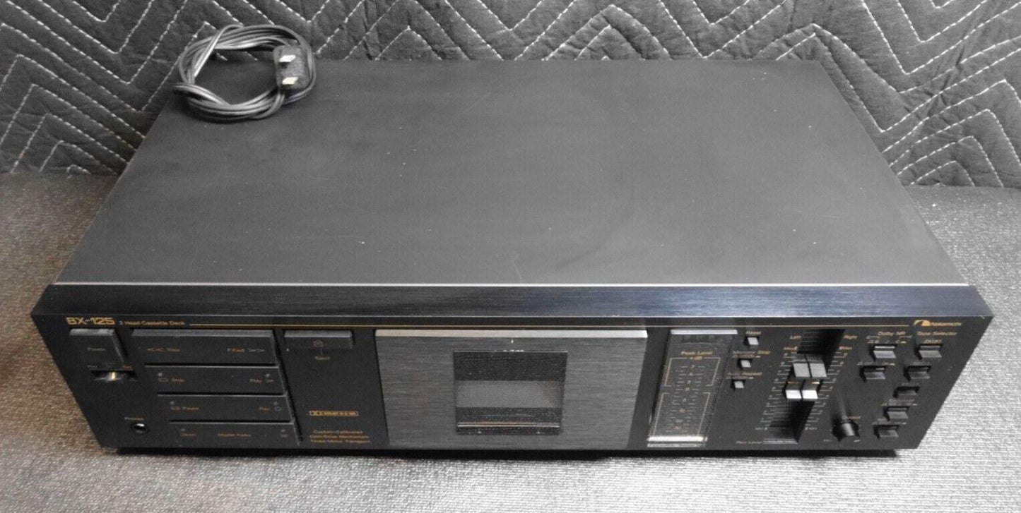 Nakamichi BX-125 2-Head Tape Cassette Deck - Refreshed & Working - Made In Japan