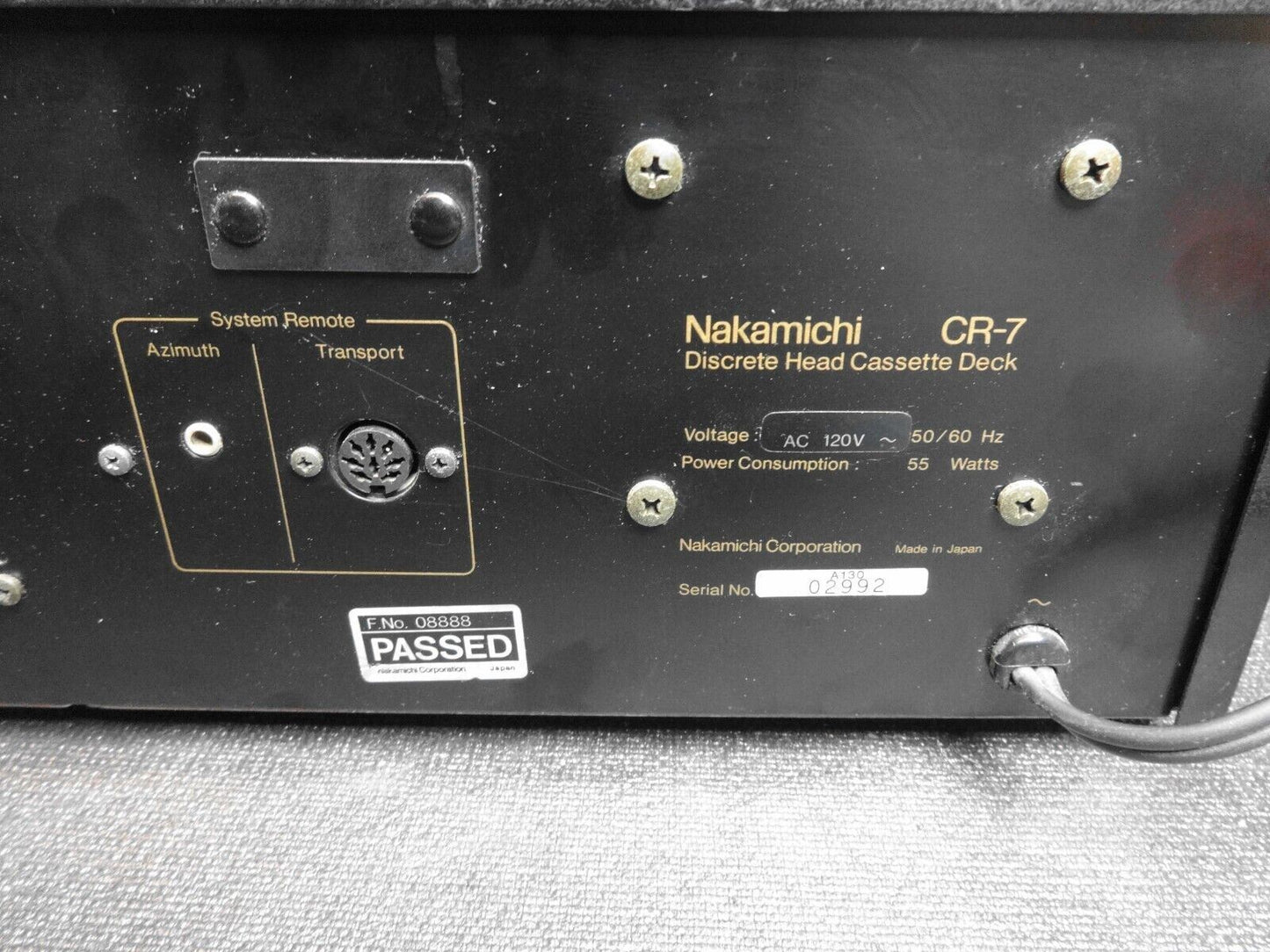 The Nakamichi CR-7 Discrete-Head Cassette Deck Player