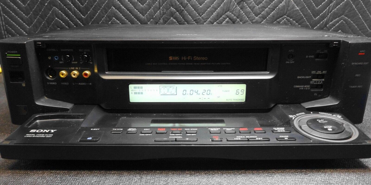 Sony SLV-R1000 Top Model SVHS/VHS VCR - Serviced - Refreshed