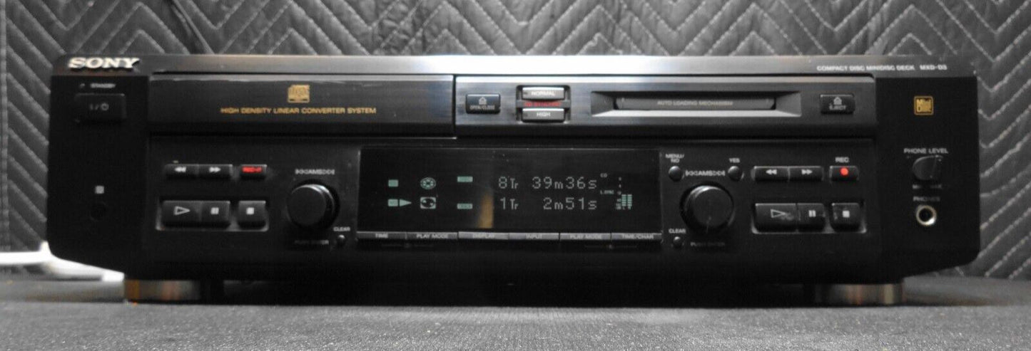 Serviced - Sony MXD-D3 MD/CD Minidisc CD Combo Deck Player Recorder, No Remote