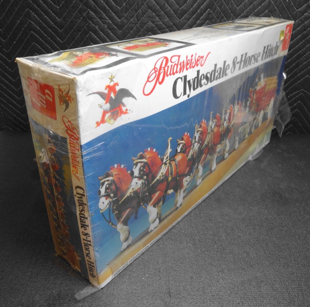 NOS Vintage AMT Budweiser Clydesdale 8 Horse Hitch Model Kit 7702 1/20 Scale