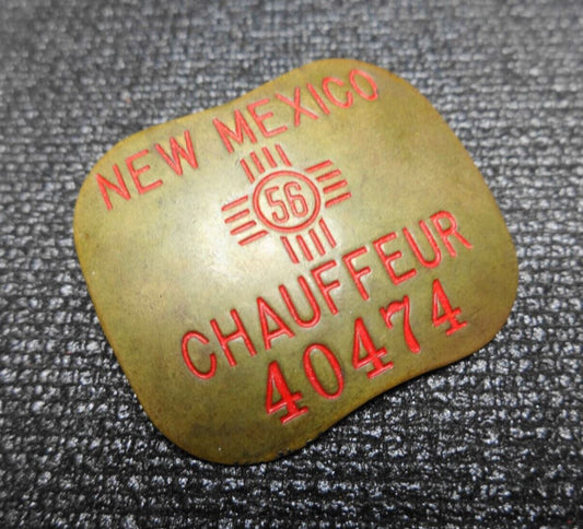 1956 New Mexico Chauffeur's Badge - Vintage