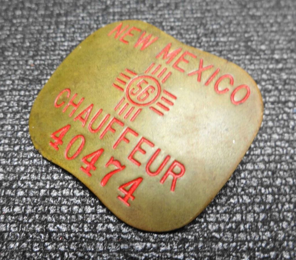 1956 New Mexico Chauffeur's Badge - Vintage