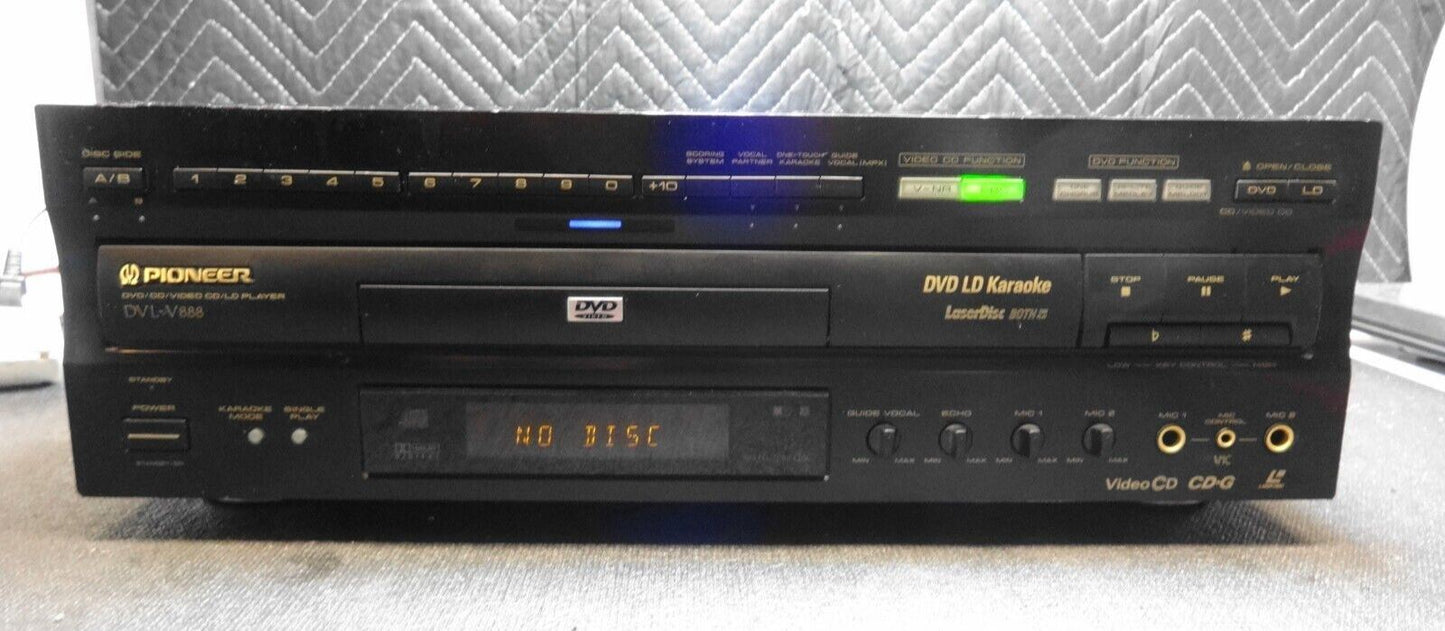 PIONEER DVL-V888 DVD/Video CD/LD Karaoke Player *Serviced* - New Belt