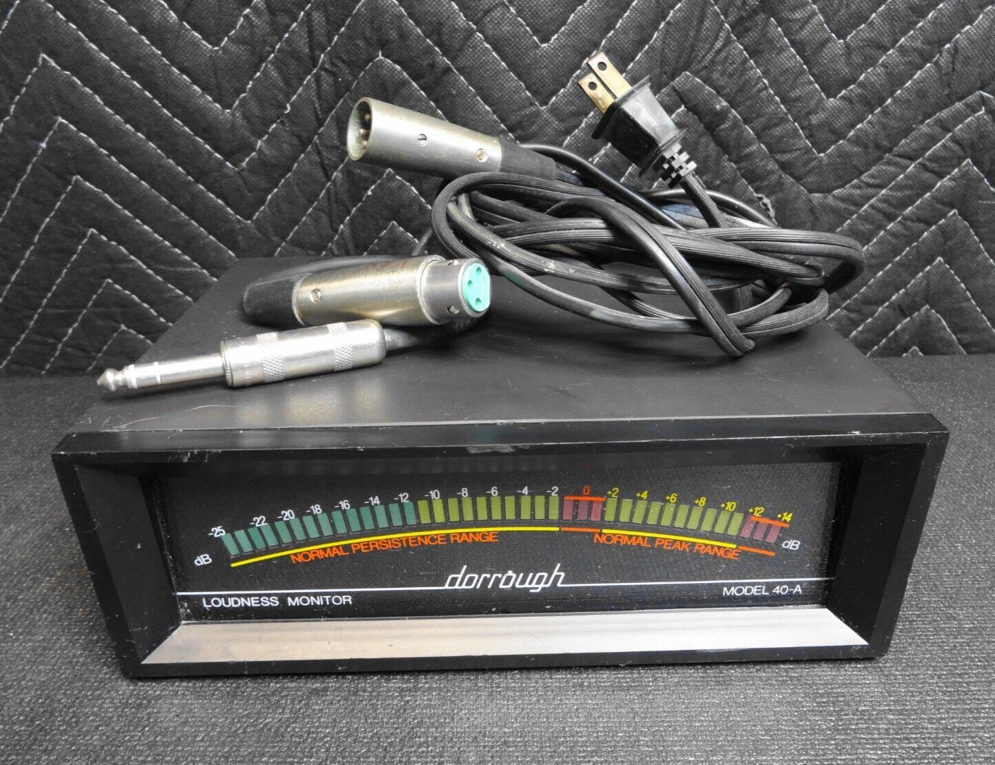 Dorrough 40-A Loudness Monitor LED Meters XLR w/ Tip & Ring Adapter