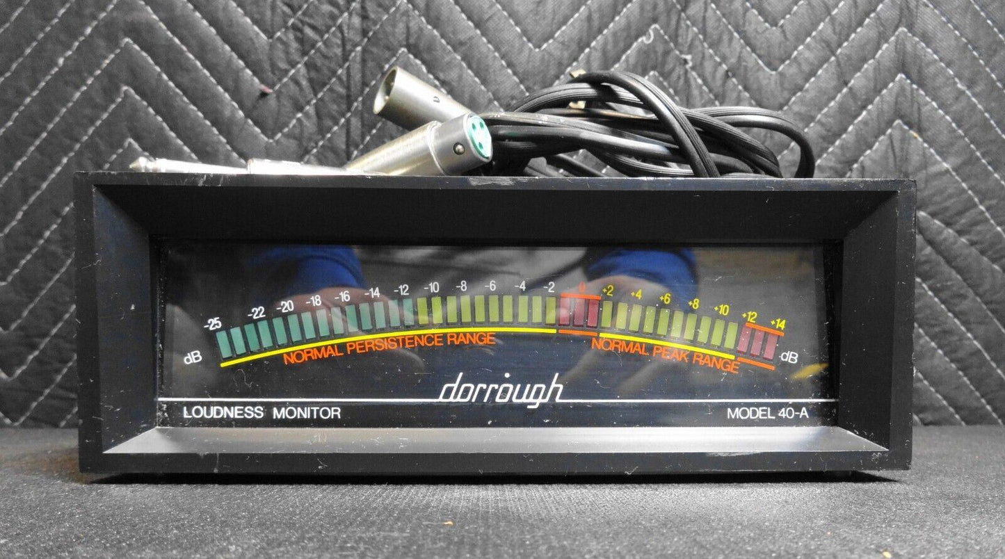 Dorrough 40-A Loudness Monitor LED Meters XLR w/ Tip & Ring Adapter