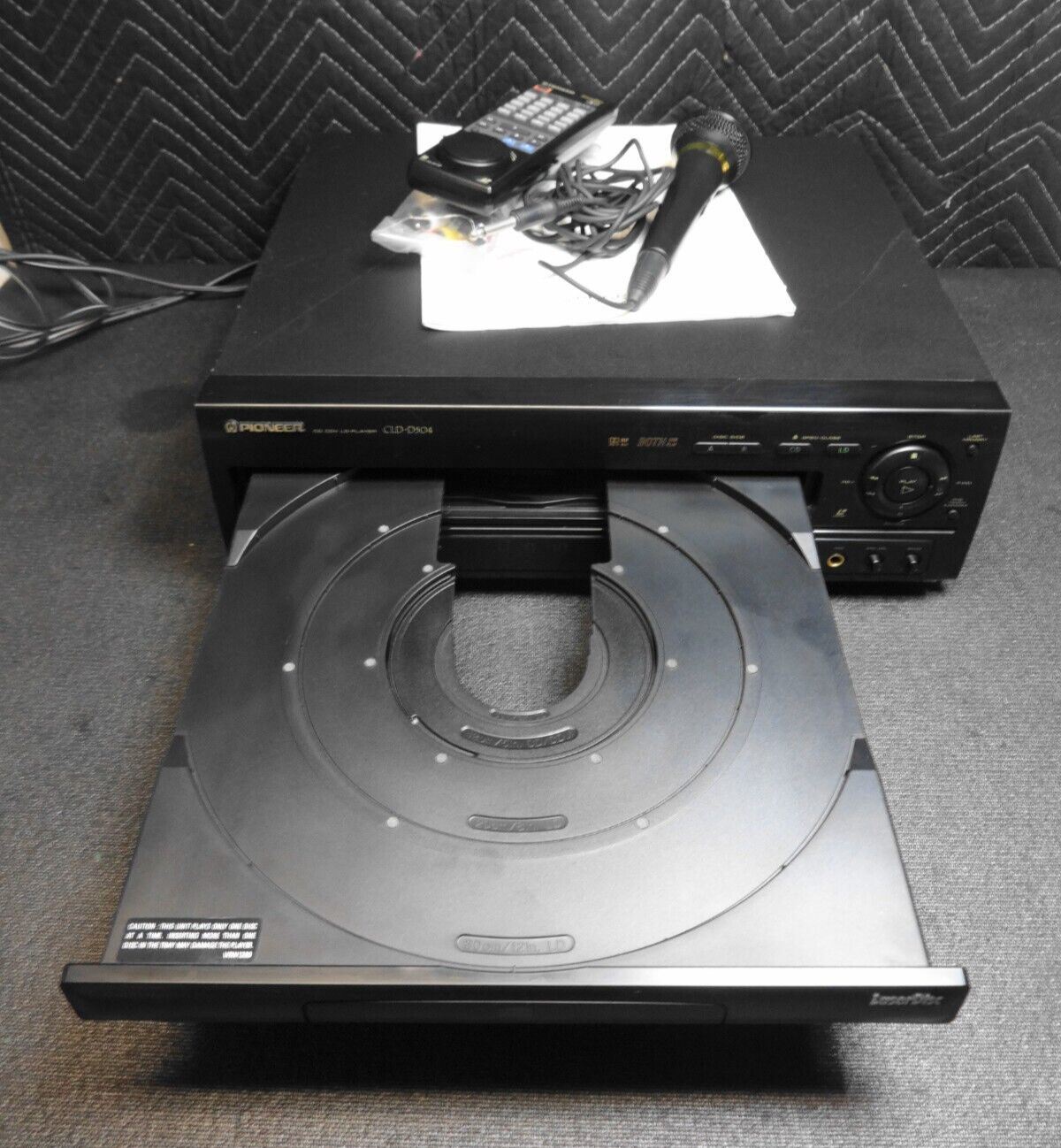 Pioneer CLD-D504 Laserdisc Player Karaoke w/ Manual Microphone Remote *Serviced*