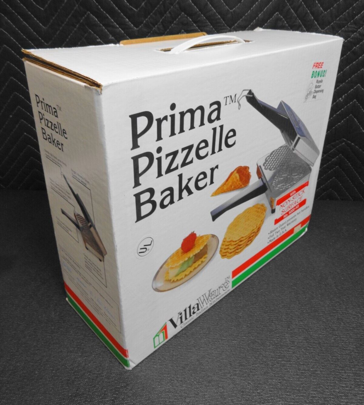 VillaWare Prima Professional Pizzelle Baker Italian Cookie Maker 5000-NS