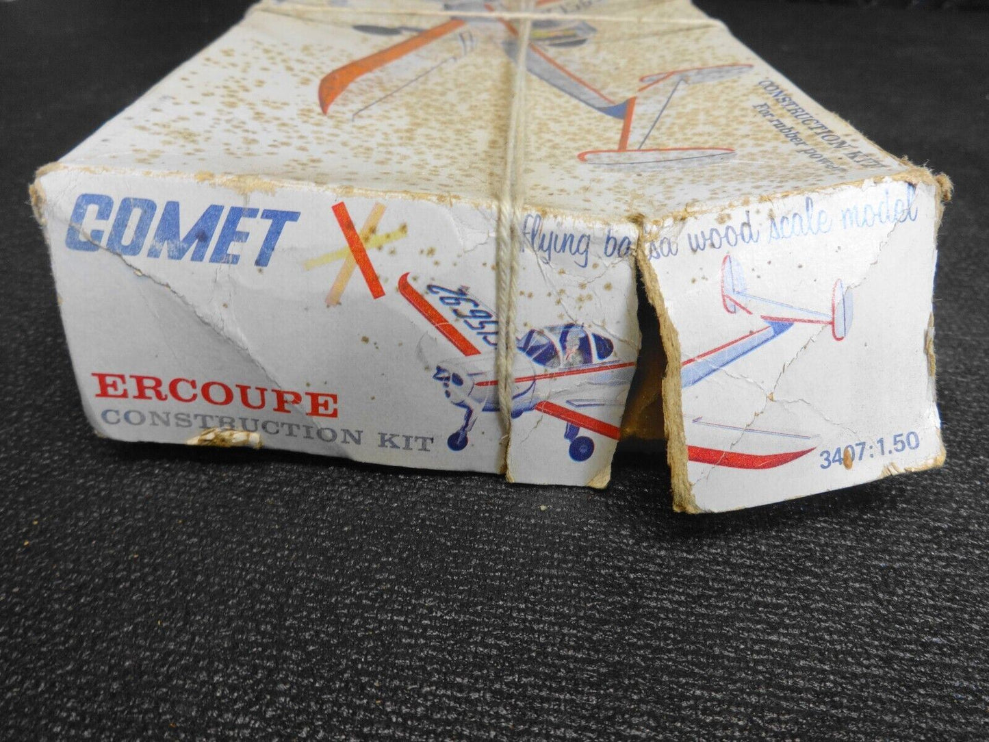 Vintage Comet Ercoupe Model Airplane Kit NOS - Distressed Box