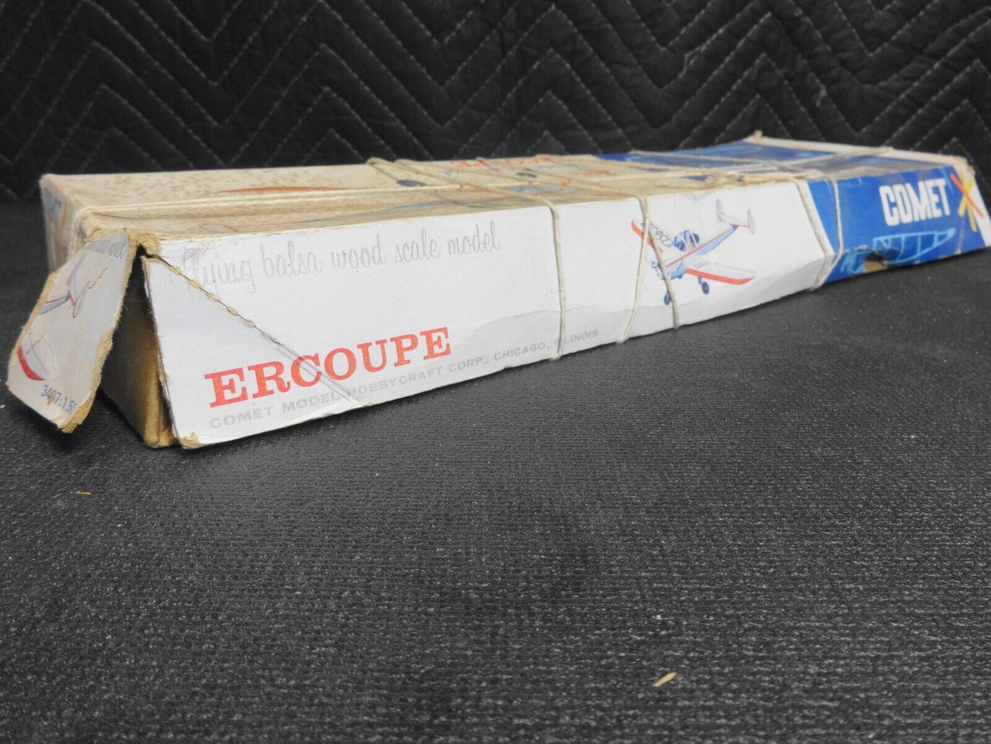 Vintage Comet Ercoupe Model Airplane Kit NOS - Distressed Box