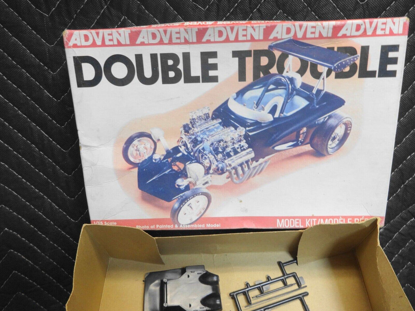 Vintage Advent Double Trouble Model Car 1/25 Scale Twin Engined Terror
