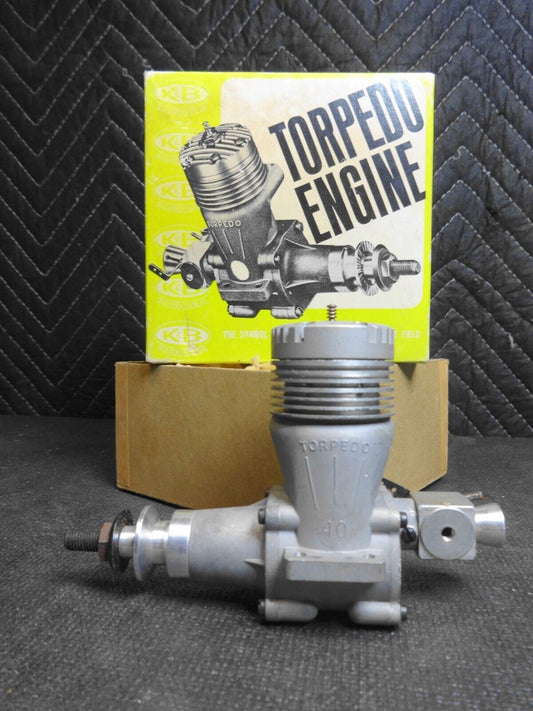 Vintage NOS K&B Torpedo 40 RC Rear Rotor Series 70 Engine Never Run/Mounted