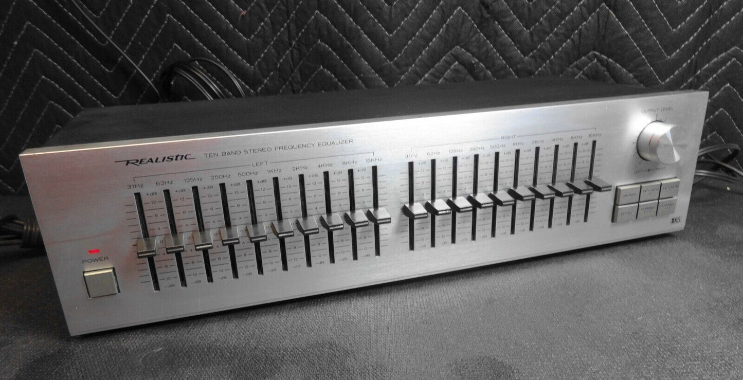 REALISTIC 31-2005 10-BAND STEREO EQUALIZER - SERVICED - CLEANED - TESTED