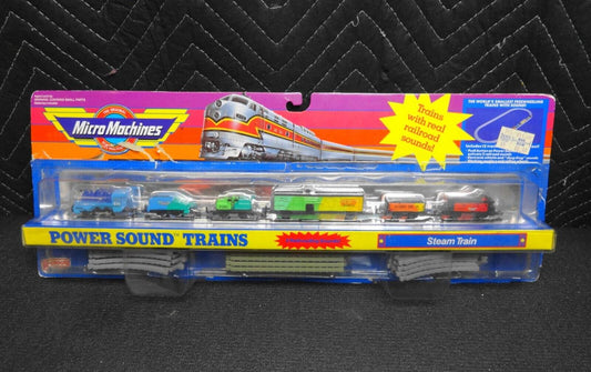 Vintage 1990 Galoob Toys Micro Machines Power Sound Train Steam Train