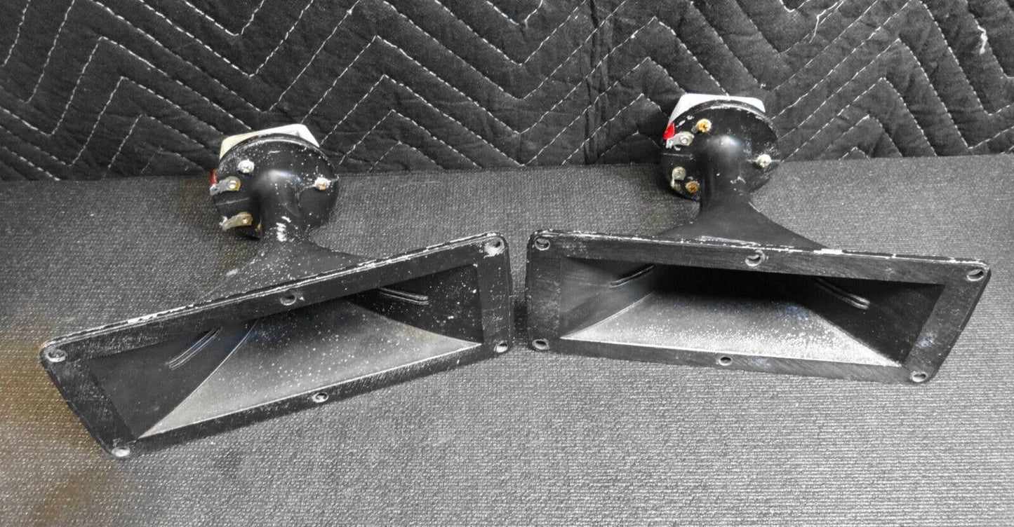 Pair of Jensen RP-107 HORN TWEETER Metal Speakers 8 Ohms