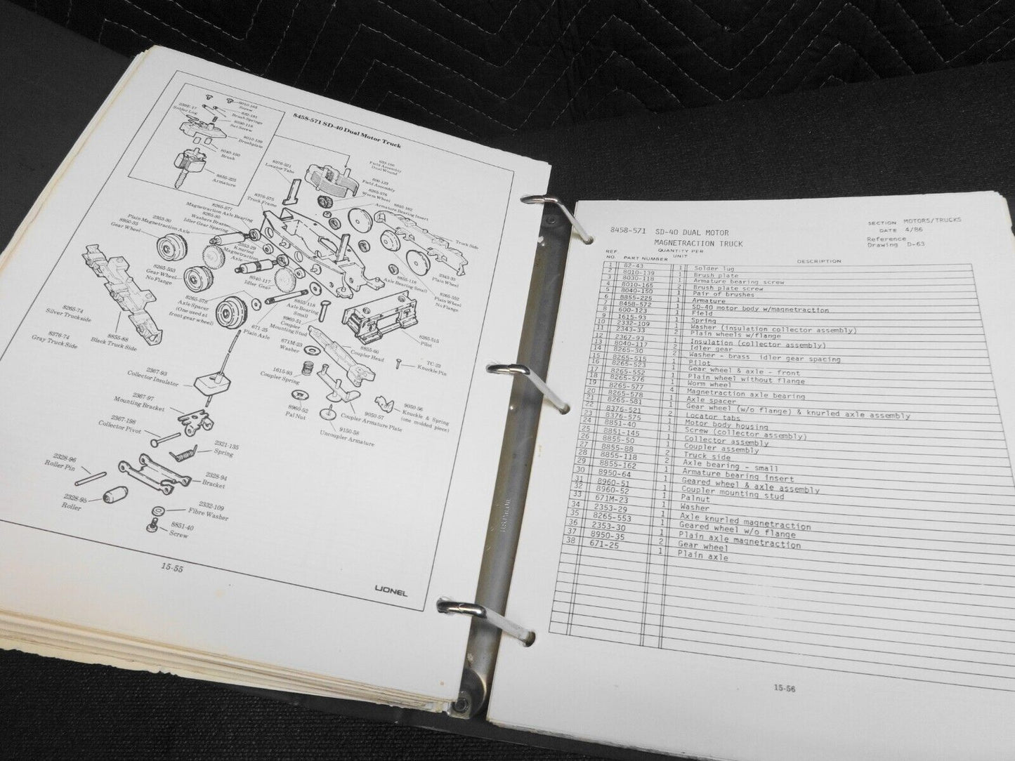 Lionel Parts Lists & Exploded Diagrams 1970-1986 Model Railroad Greenberg USA