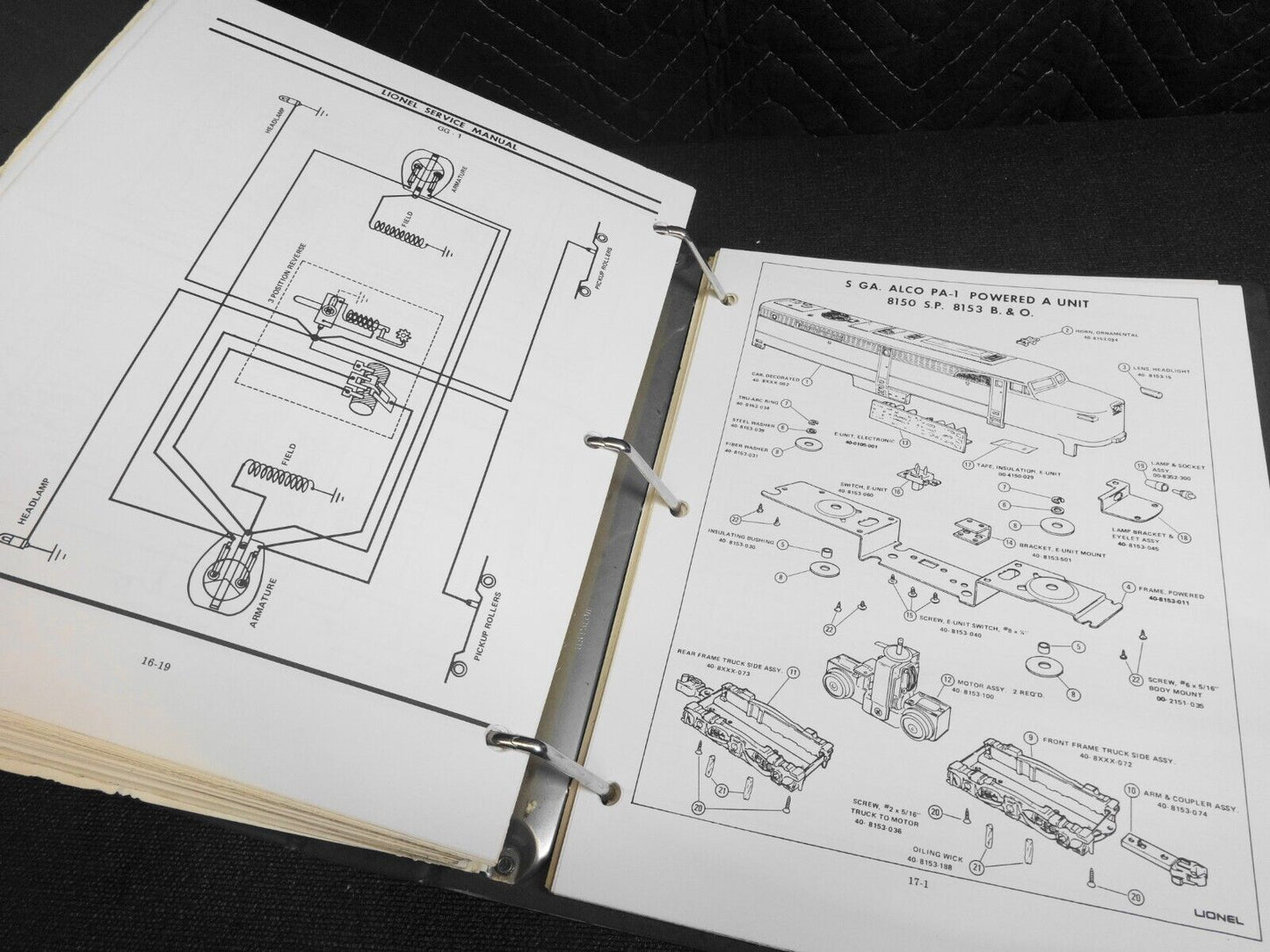 Lionel Parts Lists & Exploded Diagrams 1970-1986 Model Railroad Greenberg USA