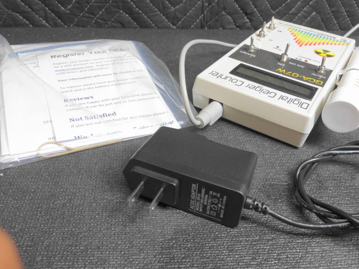 GCA-07W Professional Digital Geiger Counter Radiation Device w/ Manual & Power