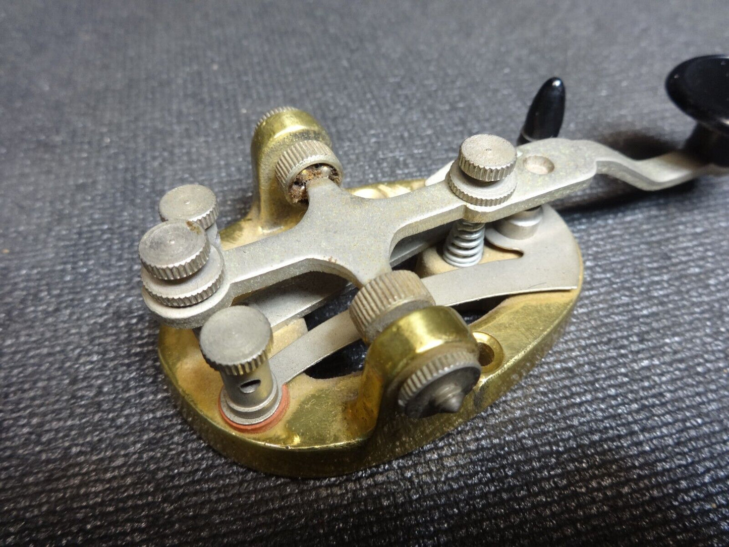 Vintage Ameco K-4 Brass Morse Code Telegraph Key HAM RADIO
