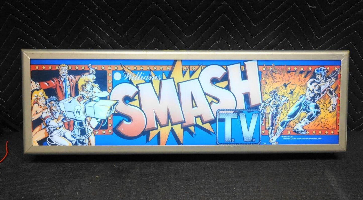 Vintage SMASH TV ARCADE LIGHTED SIGN by WILLIAMS 1990