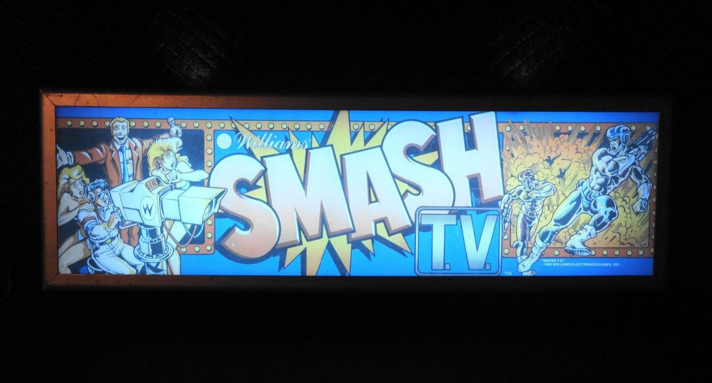 Vintage SMASH TV ARCADE LIGHTED SIGN by WILLIAMS 1990