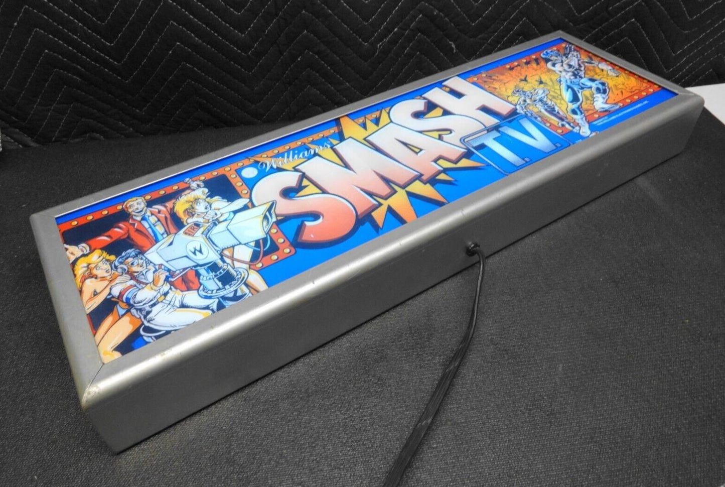 Vintage SMASH TV ARCADE LIGHTED SIGN by WILLIAMS 1990