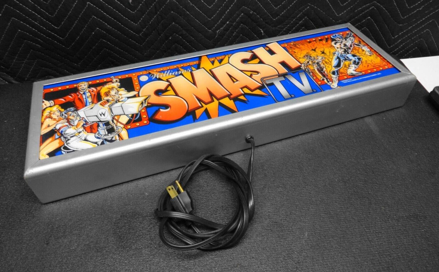 Vintage SMASH TV ARCADE LIGHTED SIGN by WILLIAMS 1990