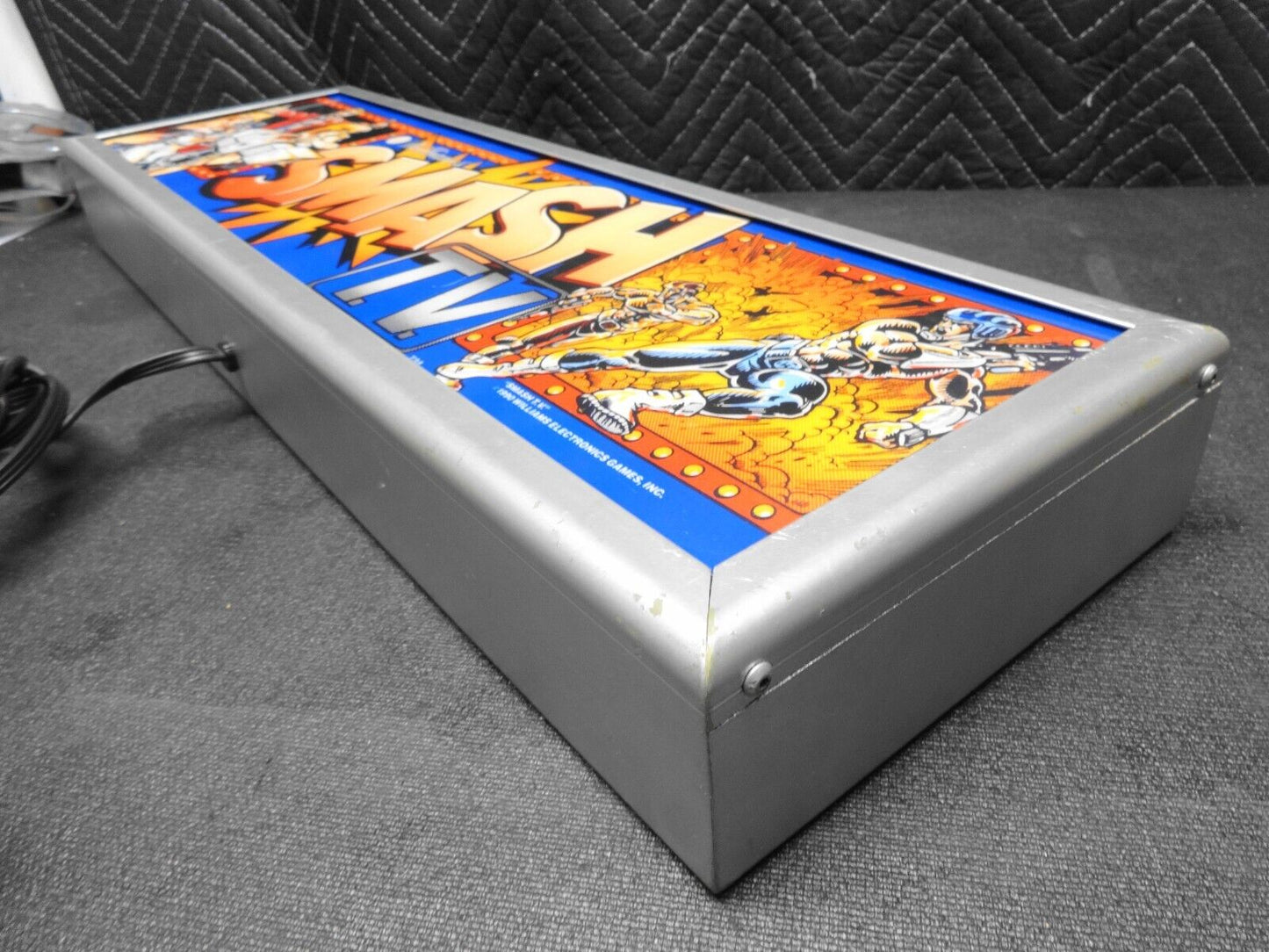 Vintage SMASH TV ARCADE LIGHTED SIGN by WILLIAMS 1990