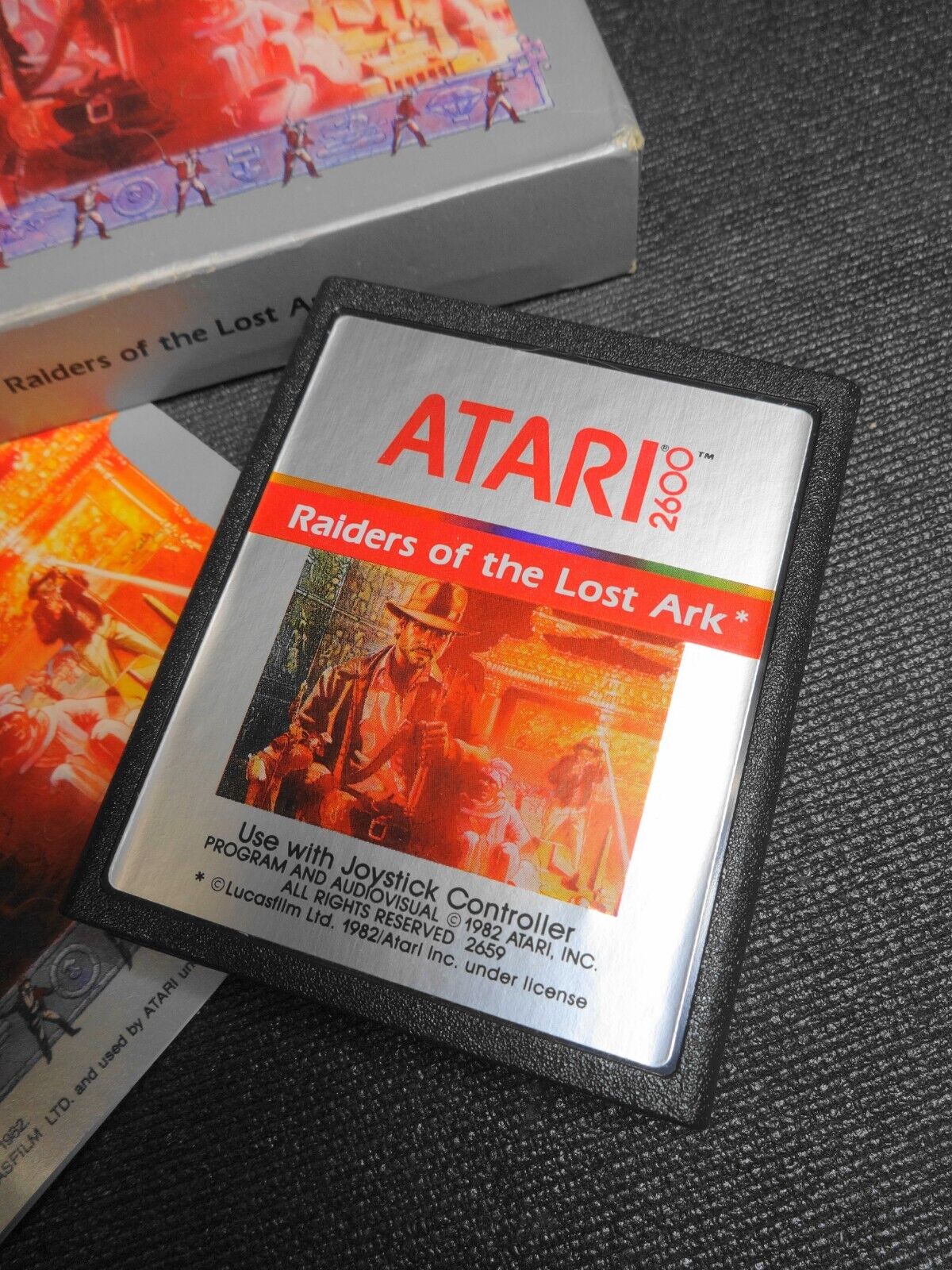 Raiders of the Lost Ark (Atari 2600, 1982) - Cartridge, Box & Manual