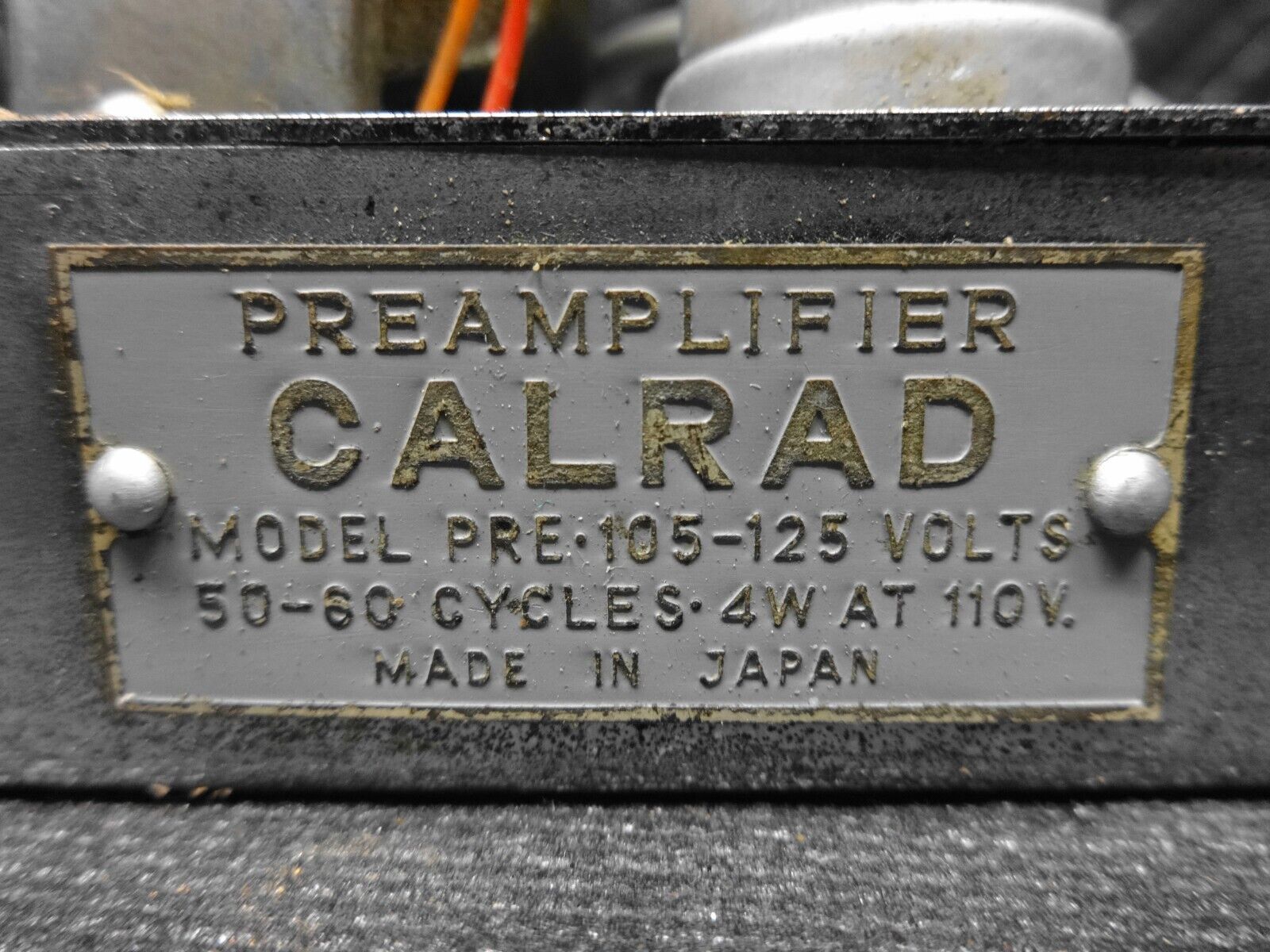 VINTAGE CALRAD CHROME PREAMPLIFIER MODEL PRE-105 125V JAPAN PHONO TAPE ...