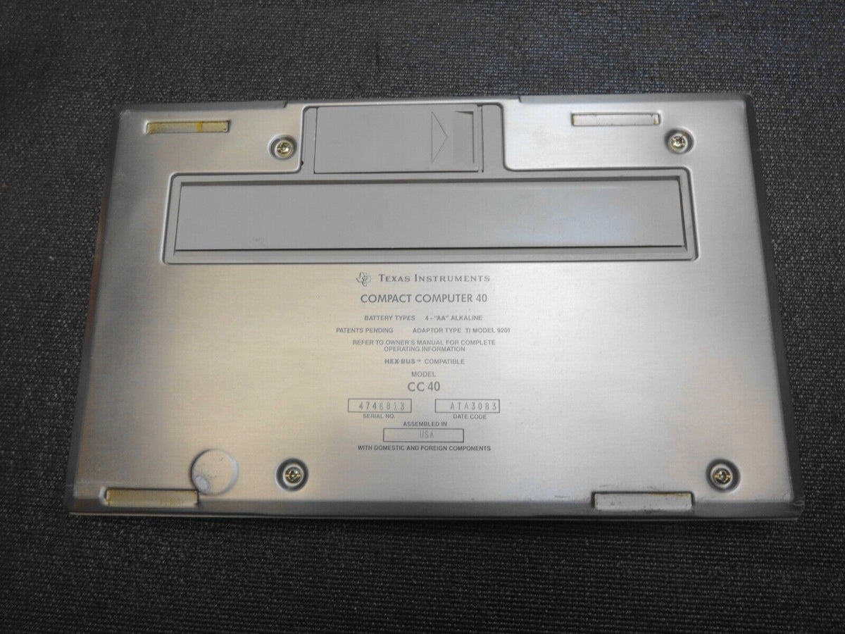 Ti Compact Computer 40 Texas Instruments TI COMPACT COMPUTER 40 w/ Original Manual - CC-40 CC ...