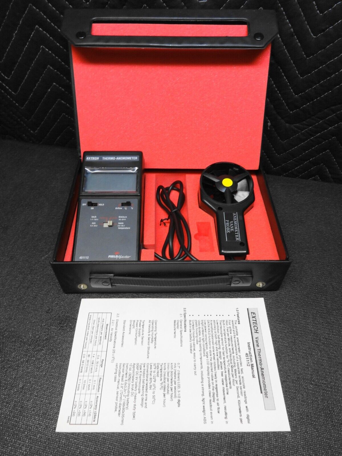 Extech Instruments Thermo-Anemometer Field Master with Probe 451112
