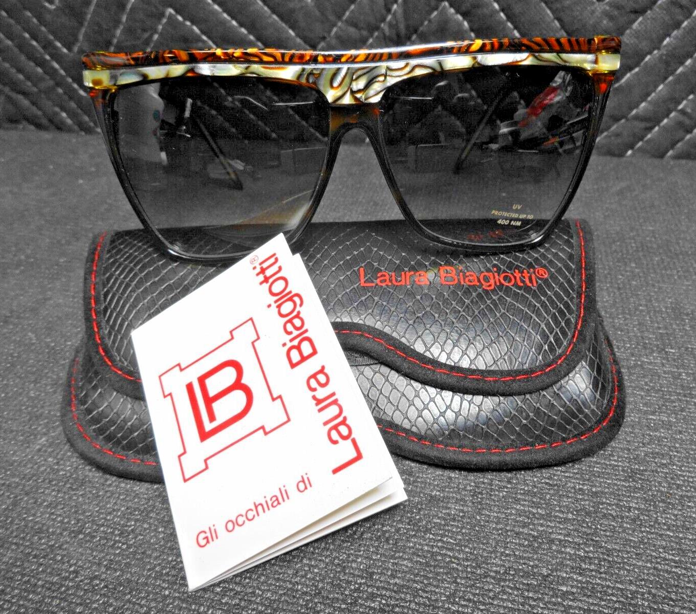 Unworn Laura Biagiotti Vintage Sunglasses Style P26-263L w/ Case & Hang Tag