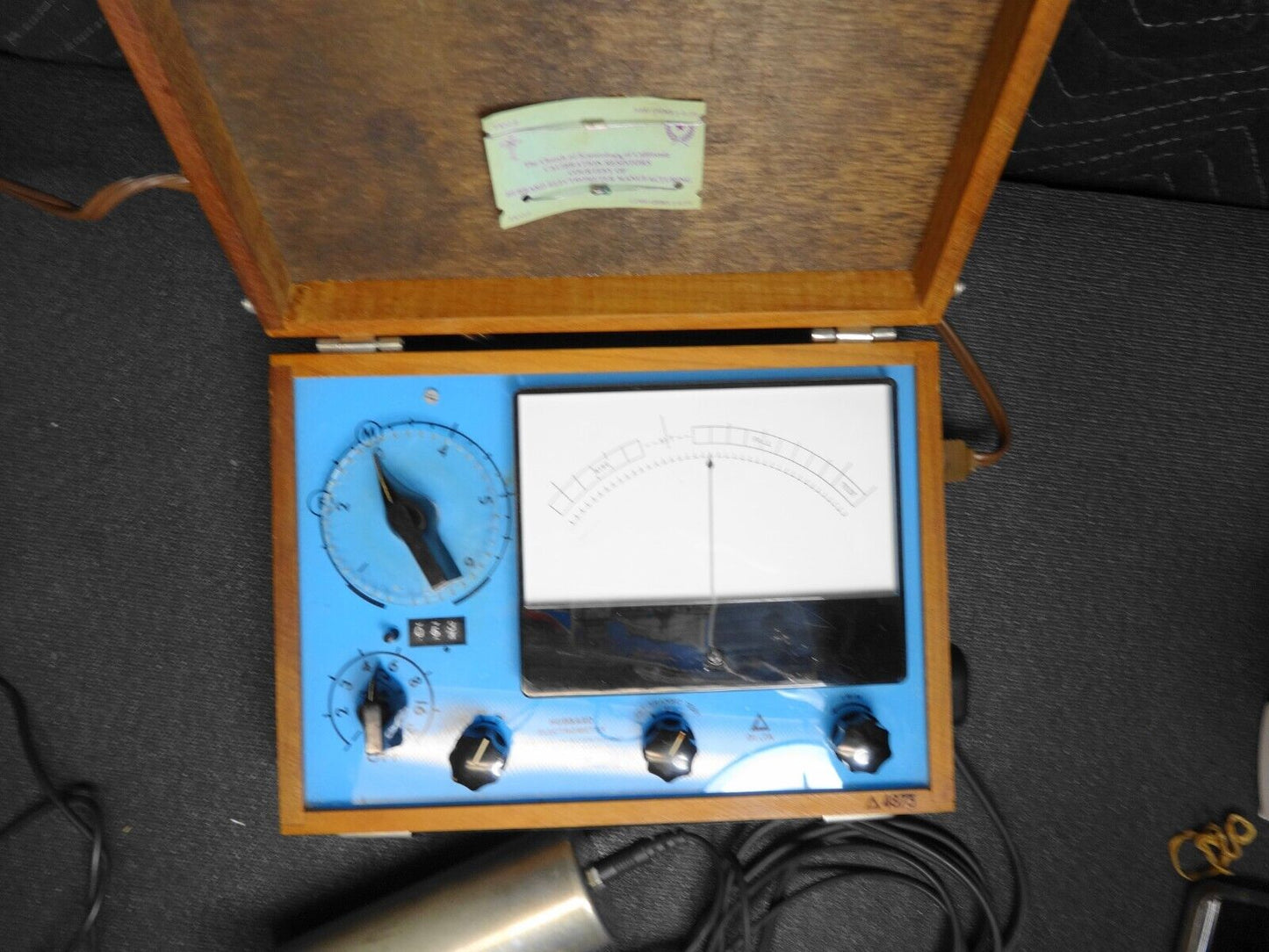 American Mark V E-Meter, Power Cord & Electrodes Hubbard Electrometer Circa 1979