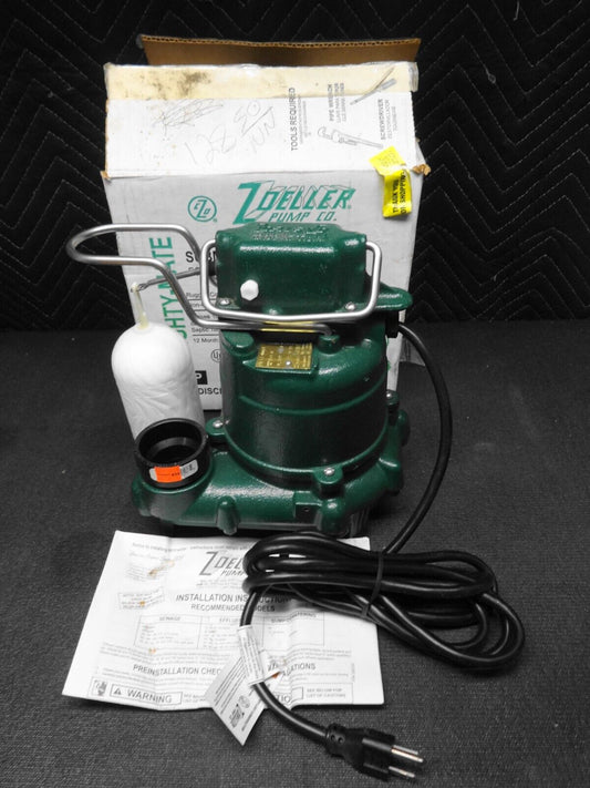 Zoeller 53-0001 1/3 HP Mighty-Mate Submersible Effluent Sump Pump