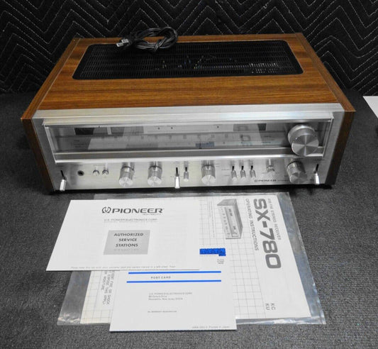 Pioneer SX-780 Vintage AM/FM Stereo Receiver w/ Manual, Schematic, Warranty Card