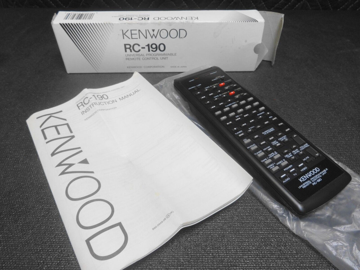 Kenwood Rc-190 Universal Learning Remote Control Kc992 DPR 892 Ka892 Kc922