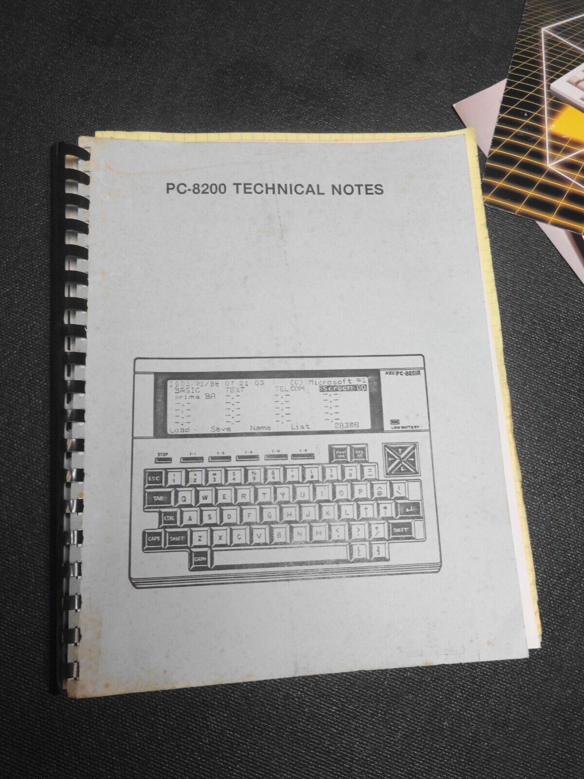 Vintage 1983 NEC PC-8201A Portable Computer w/ Manual, Brochure, Guide & Power
