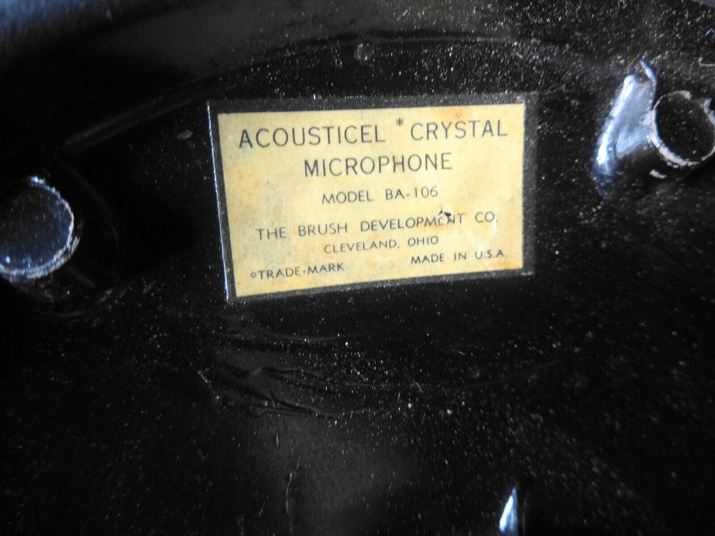 Brush Acousticel BA-106 Vintage Crystal Microphone on Stand