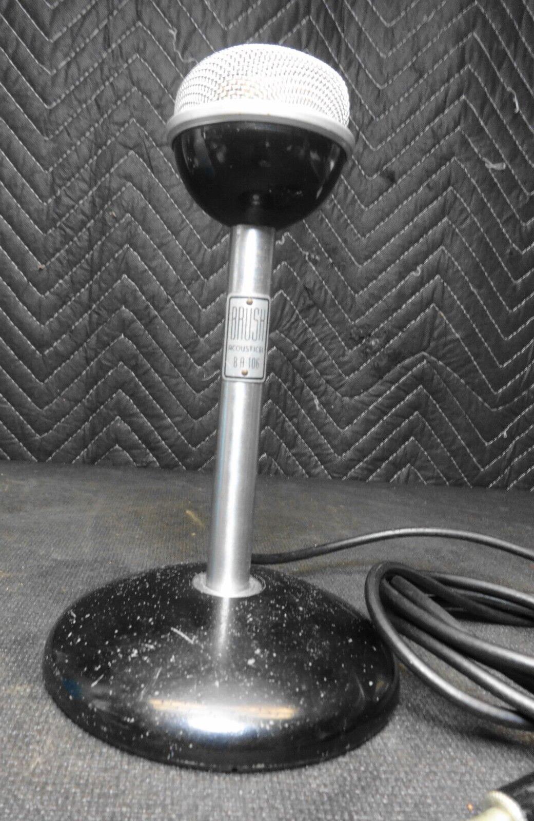 Brush Acousticel BA-106 Vintage Crystal Microphone on Stand