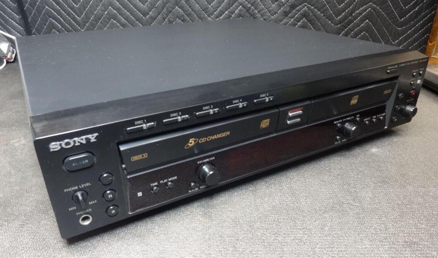 Sony RCD-W500C CD player Recorder SERVICED All New Belts, Mech Lubed, w/ Remote