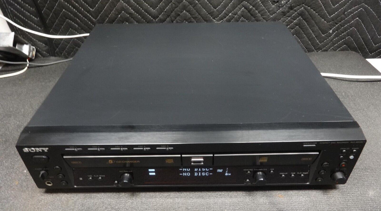 Sony RCD-W500C CD player Recorder SERVICED All New Belts, Mech Lubed, w/ Remote