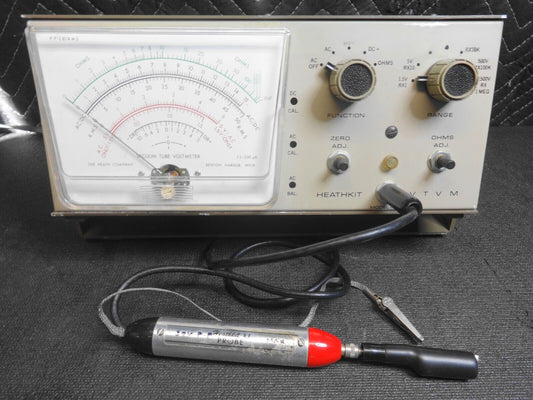 Heathkit VTVM MODEL IM-28 Vintage Vacuum Tube Voltmeter Tester w/ PK-3A RF Probe