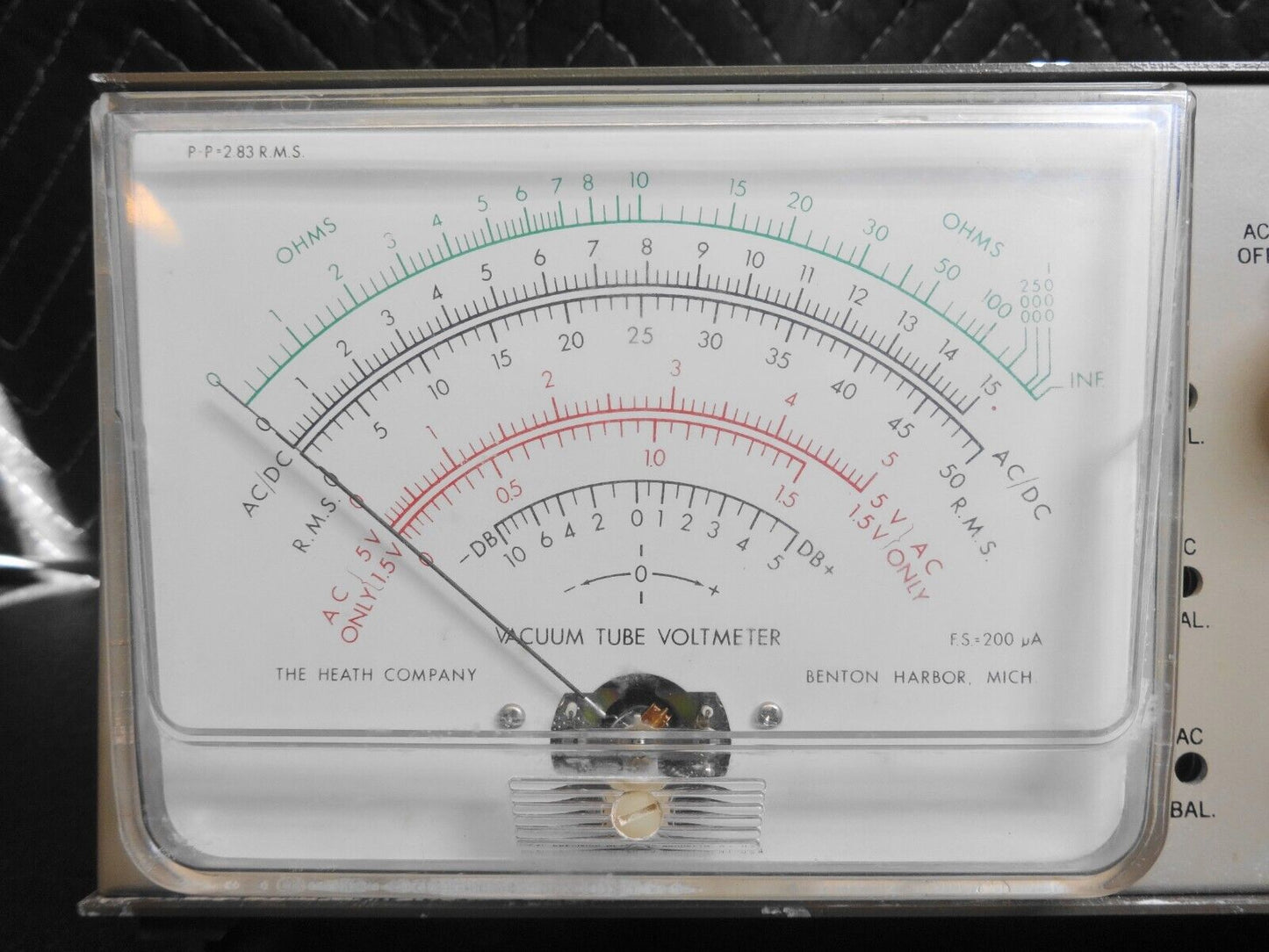 Heathkit VTVM MODEL IM-28 Vintage Vacuum Tube Voltmeter Tester w/ PK-3A RF Probe