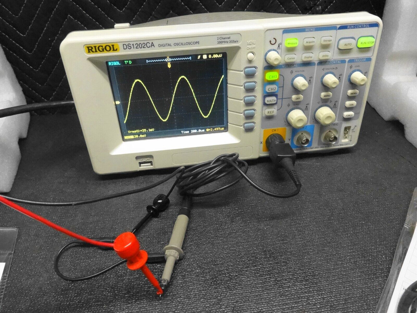 RIGOL DS1202CA 2 Channel 200MHz 2GSa/s Digital Oscilloscope