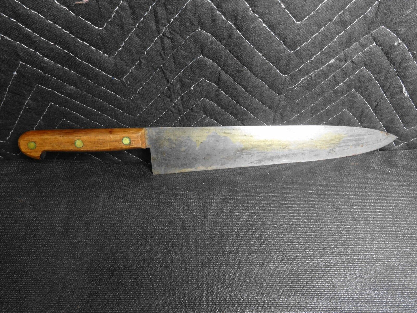 Vintage Carbon Steel 15.5" Chef Knife 10" Blade