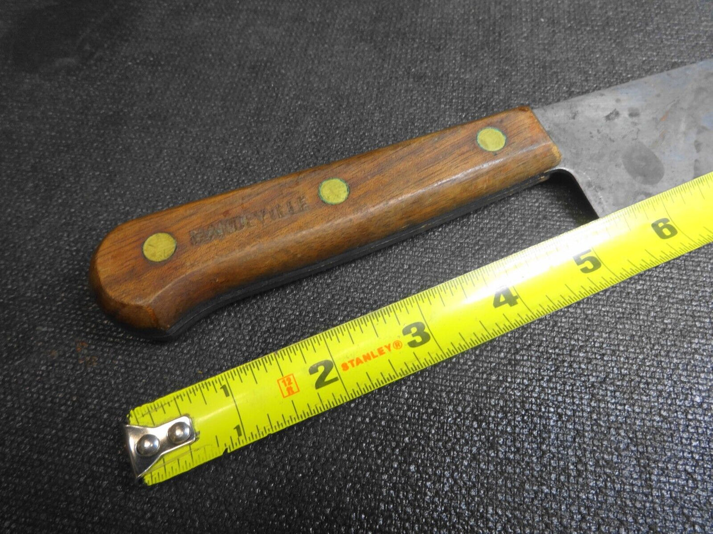 Vintage Mandeville Carbon Steel 15" Chef Knife 10" Blade