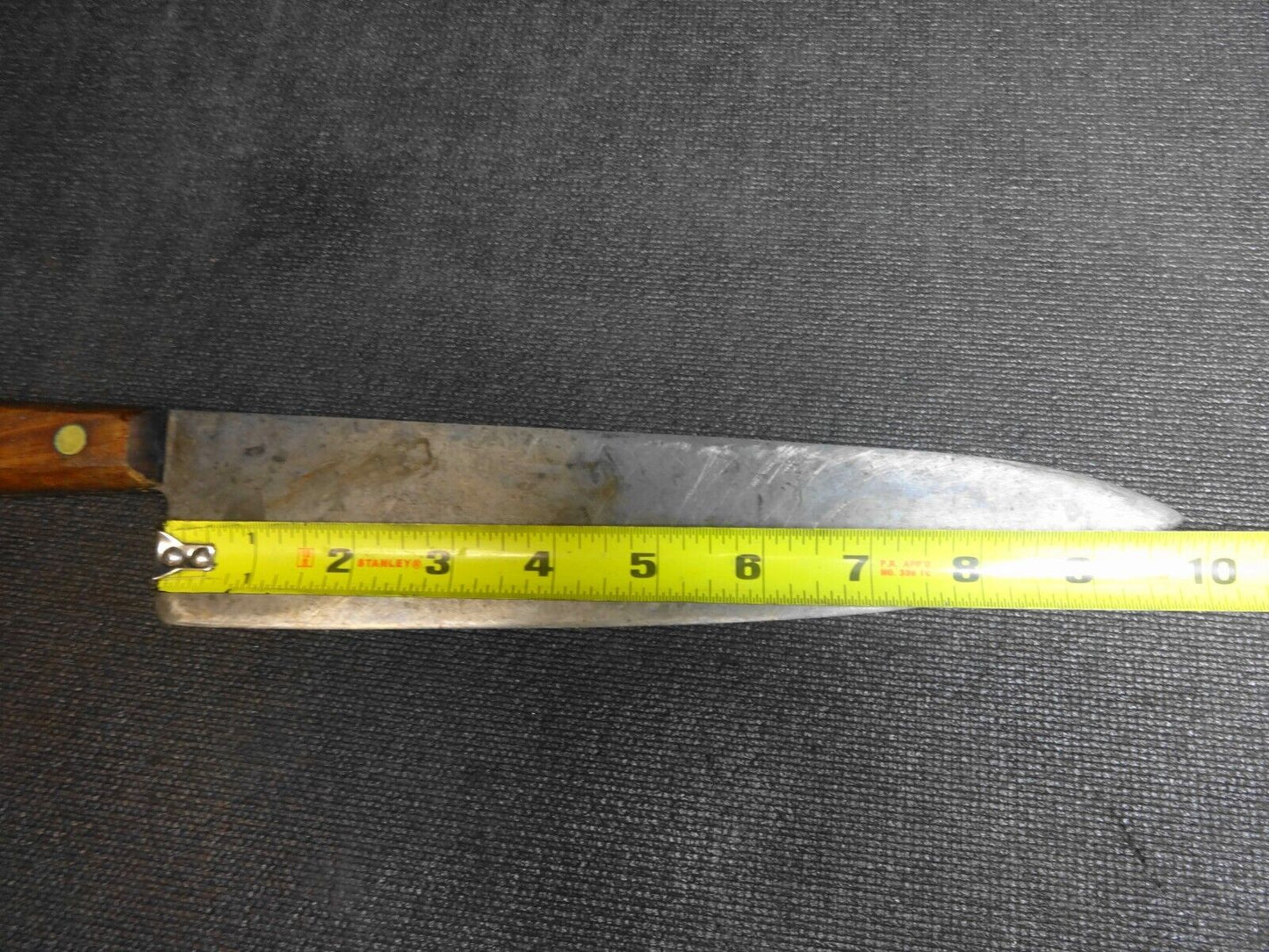 Vintage Mandeville Carbon Steel 15" Chef Knife 10" Blade